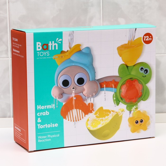 Набор игрушек для ванны «Черепашка - мельница», на присоске Набор игрушек для ванны «Черепашка - мельница», на присоске