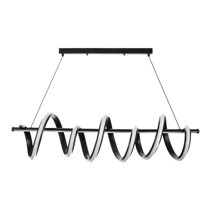 Светильник с ПДУ "Спираль" LED 120Вт 3000-6000К черный 100х28х27 см