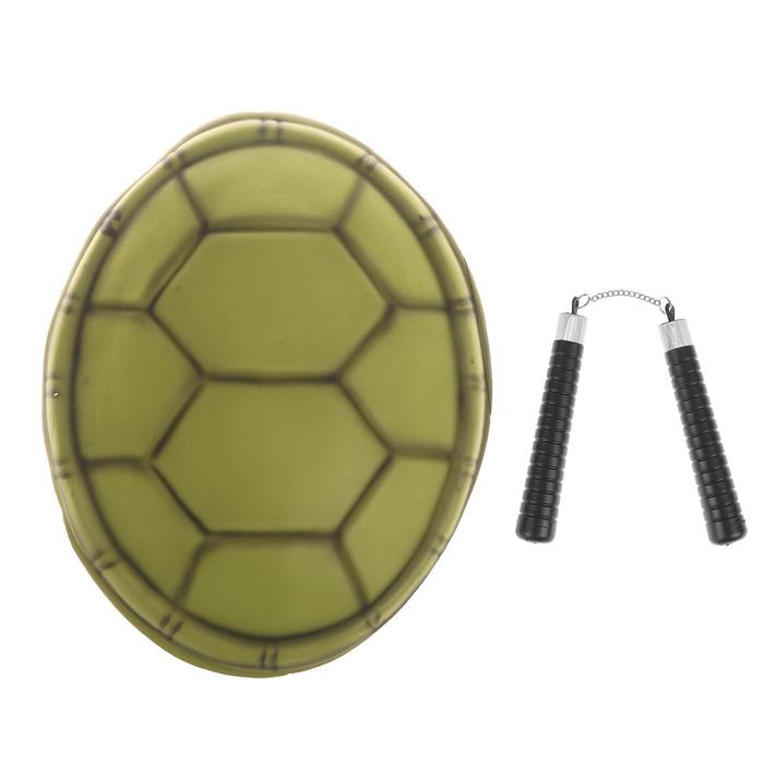 Карнавальный набор &laquo;Черепашки-ниндзя&raquo;, панцирь, нунчаки