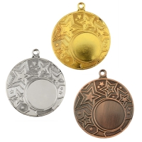 Медаль под нанесение 188, &laquo;Звезды&raquo;, d= 5 см. Цвет бронза. Без ленты