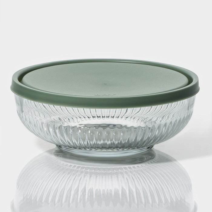 Набор стеклянных салатников с крышкой Lav &laquo;Токио&raquo;, 2,6/1,5/0,8 л, 3 шт