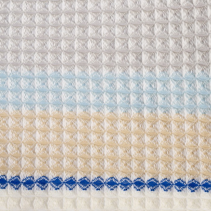 Полотенце вафельное Этель "Waffle" 70х140 см, цвет желто-синий, 100% хлопок, 280 гр/м2