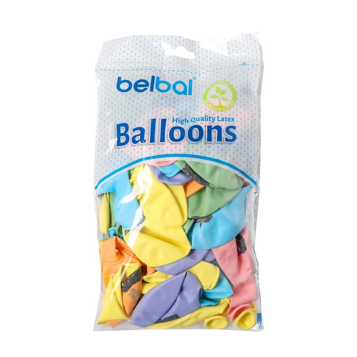 Шар латексный 14" &laquo;С днём рождения!&raquo;, домашние питомцы, набор 50 шт.