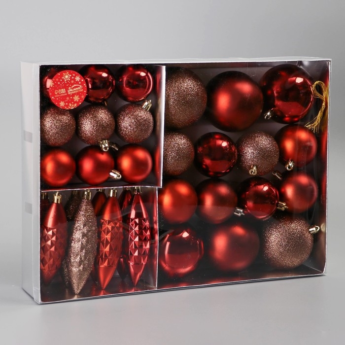 Набор украшений пластик 31 шт Набор украшений пластик 31 шт "Пласкетта" нежность, коричневый