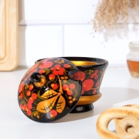 Солонка &laquo;Ягодка&raquo;, большая, 7&times;10 см, хохлома