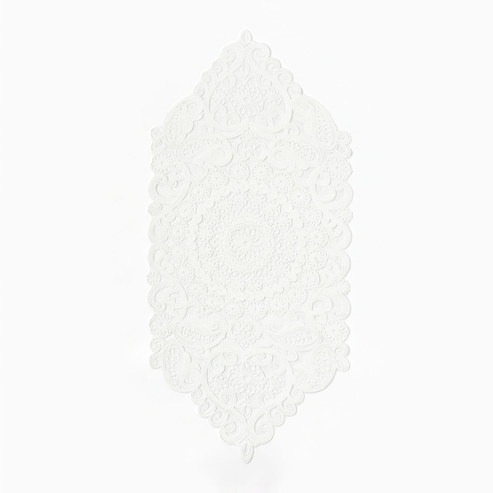 Дорожка Этель ажурная цв.белый 40*90 см, 100%п/э