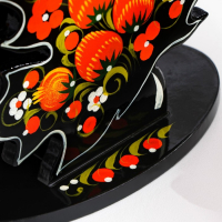 Салфетница &laquo;Клён&raquo;, 12х12 см, хохлома