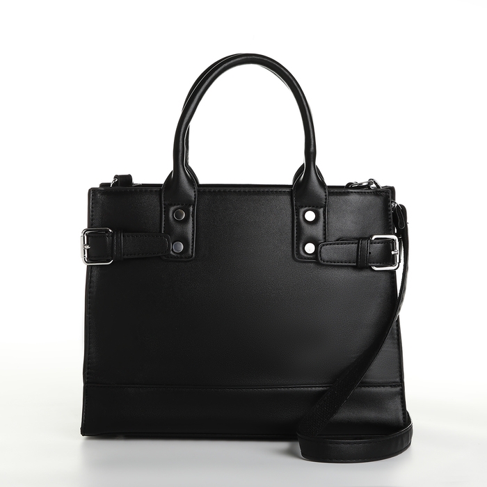 Сумка женская тоут, на молнии, цвет чёрный