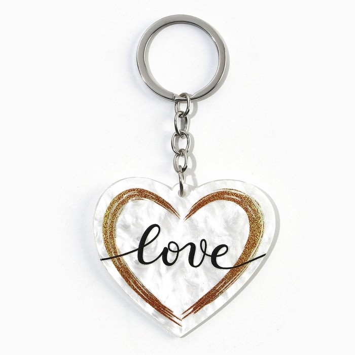 Брелок для ключей акриловый &laquo;Love&raquo;, 5,2 х 6 см