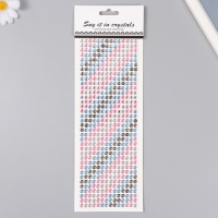 Стразы самоклеющиеся d 6 мм, серебро, розовый, голубой Стразы самоклеющиеся d 6 мм, серебро, розовый, голубой