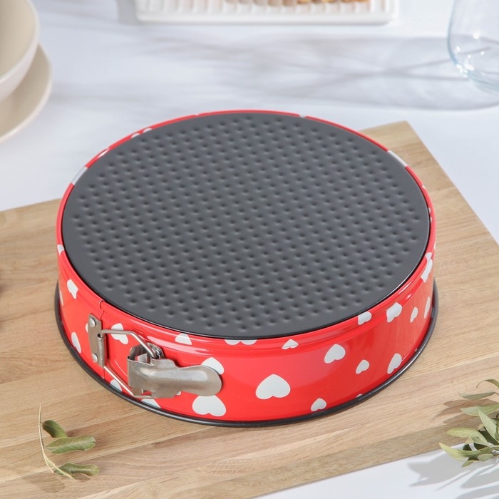 Форма для выпечки Доляна «Флорсет», 24×6,5 см, съёмное дно, антипригарное покрытие, рисунок МИКС Форма для выпечки Доляна «Флорсет», 24×6,5 см, съёмное дно, антипригарное покрытие, рисунок МИКС