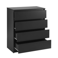 Комод с 4 ящиками Мадера, 800х420х1000, Черный