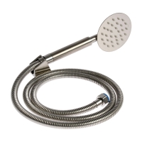 Смеситель для ванны ZEIN ZS5, короткий излив, с душевым набором, нержавеющая сталь, сатин Смеситель для ванны ZEIN ZS5, короткий излив, с душевым набором, нержавеющая сталь, сатин