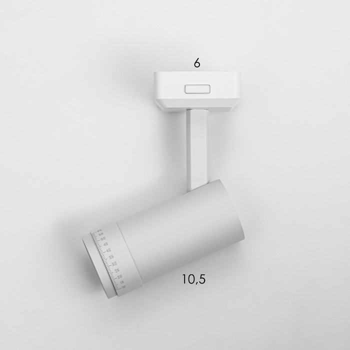 Светильник трековый SLIM Светильник трековый SLIM "Акцент" LED 9Вт 3000K-6000К 48V CRI90 белый 6х6х18,8см