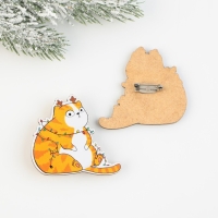 Значок новогодний  &laquo;Новый год: Талисман от сглаза&raquo;, 4,7 х 4,5 см