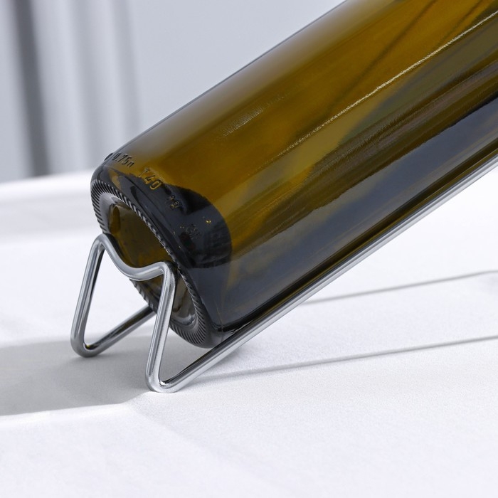 Подставка для бутылок Доляна &laquo;Минимал&raquo;, металл, 18&times;7,5&times;8 см, цвет хромированный