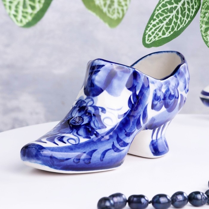 Сувенир &laquo;Туфля&raquo;, 17х7 см, гжель