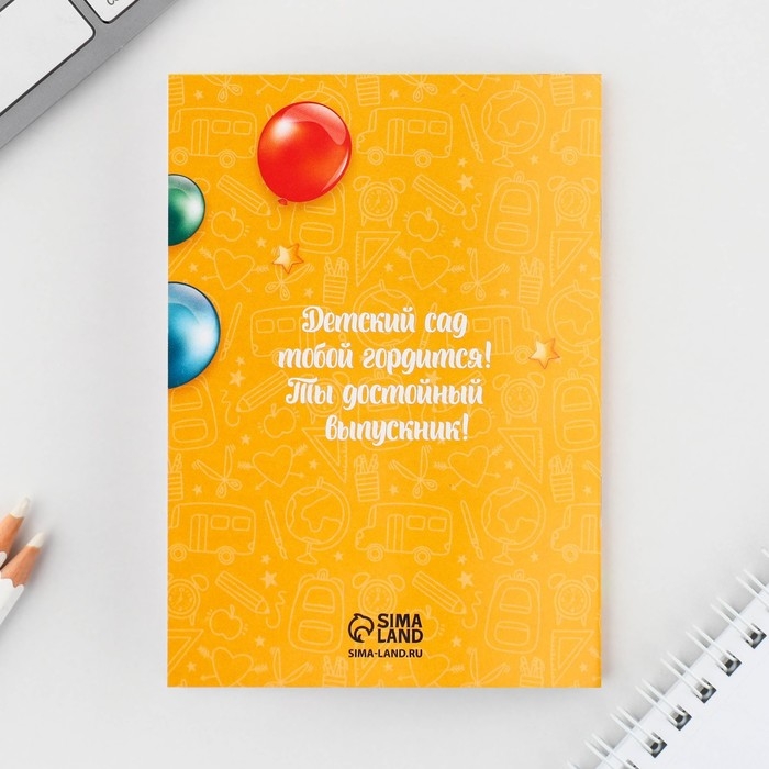 Подарочный набор на выпускной в папке 7 предметов &laquo;ВЫПУСКНИКА детского сада&raquo;