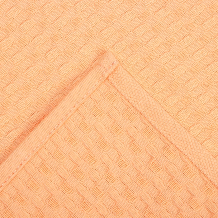 Набор кухонных полотенец Доляна, цвет коралловый, 35х60см-2шт, 100% хл, вафля, 220 гр/м2