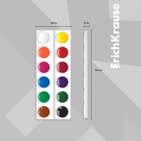 Акварель 12 цветов, ErichKrause, в мягком пластике, без кисти, экономичная упаковка, пакет с европодвесом Акварель 12 цветов, ErichKrause, в мягком пластике, без кисти, экономичная упаковка, пакет с европодвесом