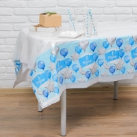 Скатерть одноразовая &laquo;1 годик&raquo;, малыш, 180х137см