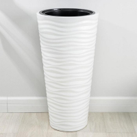 Кашпо для цветов со вставкой «Оазис», 63 л (13 л), цвет белый Кашпо для цветов со вставкой «Оазис», 63 л (13 л), цвет белый