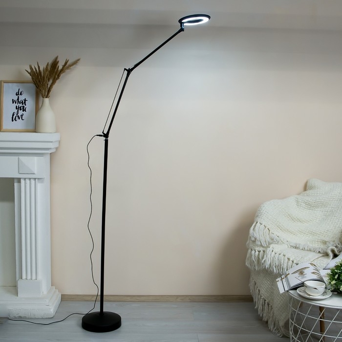 Торшер 19017/1BK LED 8Вт черный 28х28х180 см