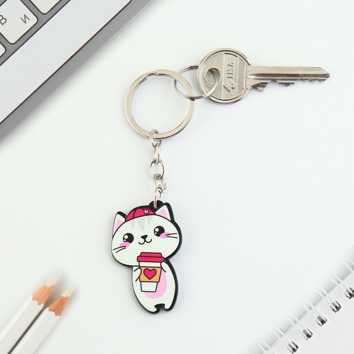 Брелок для ключей акриловый &laquo;Котик&raquo;, 3,5 х 10 см