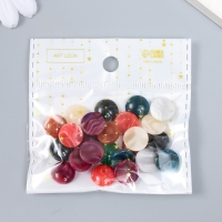 Декор для творчества пластик "Мраморные кружочки" набор 24 шт 1,2х1,2х0,5 см