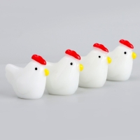 Миниатюра кукольная &laquo;Курочка&raquo;, набор 4 шт., размер 1 шт. &mdash; 1,1 &times; 2,1 &times; 2,5 см