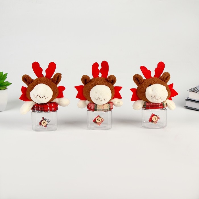 Новый год! Конфетница &laquo;Олень&raquo;, цвета МИКС