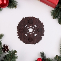 Новый год. Подставка под горячее "Дед Мороз", d-14 см Новый год. Подставка под горячее "Дед Мороз", d-14 см