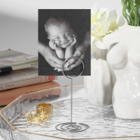 Ценникодержатель с зажимом &laquo;Круг&raquo;, 3,3&times;3,3&times;8,3 см, цвет серебро