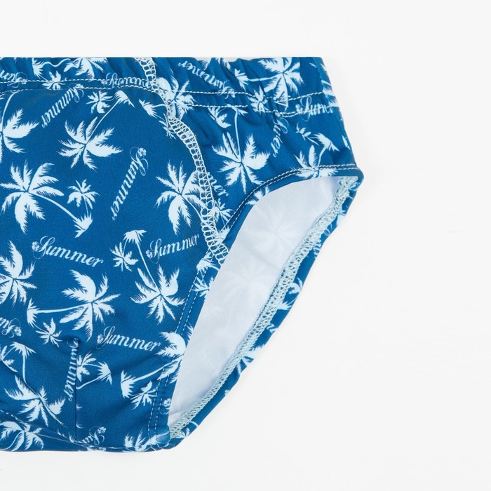 Плавки купальные для мальчика, цвет тёмно-синий/пальмы, рост 98 см Плавки купальные для мальчика, цвет тёмно-синий/пальмы, рост 98 см