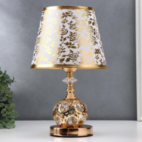 Лампа настольная с подсветкой LED 58081/1 E27 40Вт золото 20,5х20,5х35,5см RISALUX Лампа настольная с подсветкой LED 58081/1 E27 40Вт золото 20,5х20,5х35,5см RISALUX