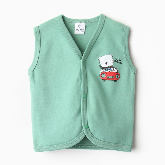 Жилет детский, цвет зеленый, рост 92 см Жилет детский, цвет зеленый, рост 92 см