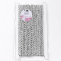 Тесьма декоративная &laquo;Петля&raquo;, 12 мм, 10 &plusmn; 1 м, цвет серебряный