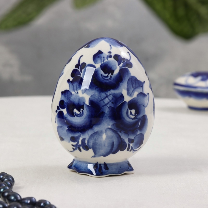 Сувенир &laquo;Яйцо на ножках&raquo;, гжель, 10х7 см