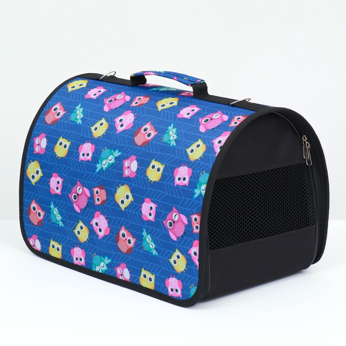 Сумка - переноскара для животных, каркасная, ПВХ, 40 х 25 х 26 см, микс цветов