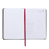 Ежедневник недатированный А5+, 136 листов Sidney Nebraska, твёрдая обложка, искусственная кожа, серебряный срез, чёрный