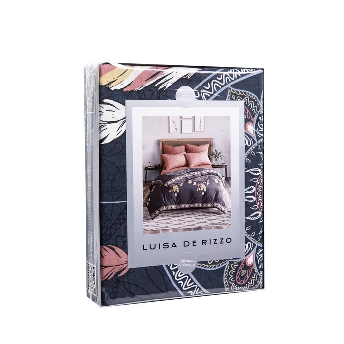 Постельное бельё 1,5сп Luisa de Rizzo Ловец снов, размер 145х215, 150х214см, 70х70см 2шт, бязь 120г/р хлопок 100% Постельное бельё 1,5сп Luisa de Rizzo Ловец снов, размер 145х215, 150х214см, 70х70см 2шт, бязь 120г/р хлопок 100%