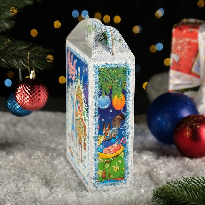 Новый год. Подарочная коробка "Мастерская Деда Мороза", 16,8 х 7 х 25см.