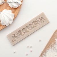 Молд Доляна &laquo;Лепнина&raquo;, силикон, 13,5&times;3,5 см, цвет розовый