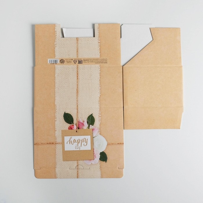 Коробка‒пенал, упаковка подарочная, &laquo;Happy day&raquo;, 22 х 15 х 10 см