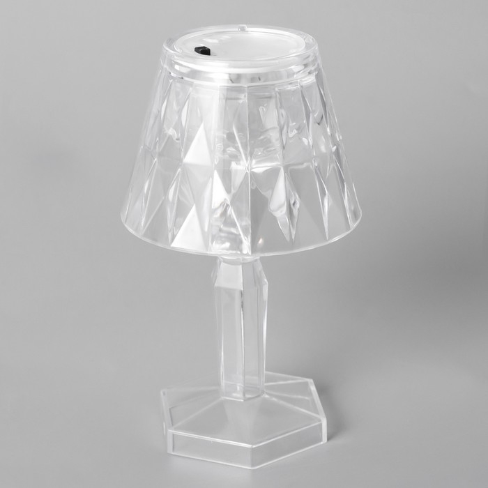 Ночник Ночник "Призма" LED от батареек LR1130 прозрачный 6,8х6,8х12 см