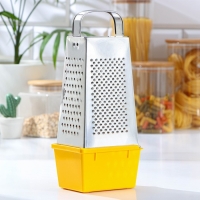 Тёрка &laquo;Сталь&raquo;, 4 грани, из нержавеющей стали, 11&times;9&times;27 см, МИКС