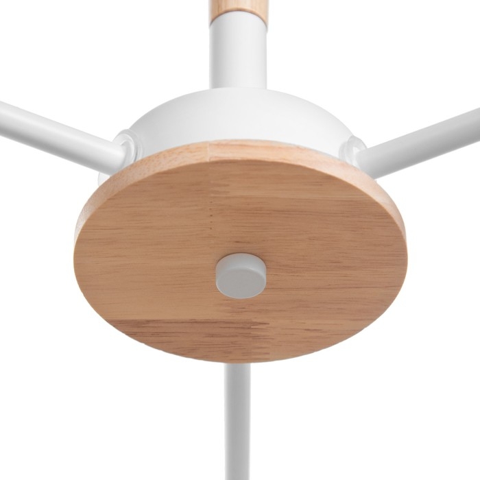 Люстра Люстра "Паула" 3х60Вт Е27 Белый, дерево 58х58х30см