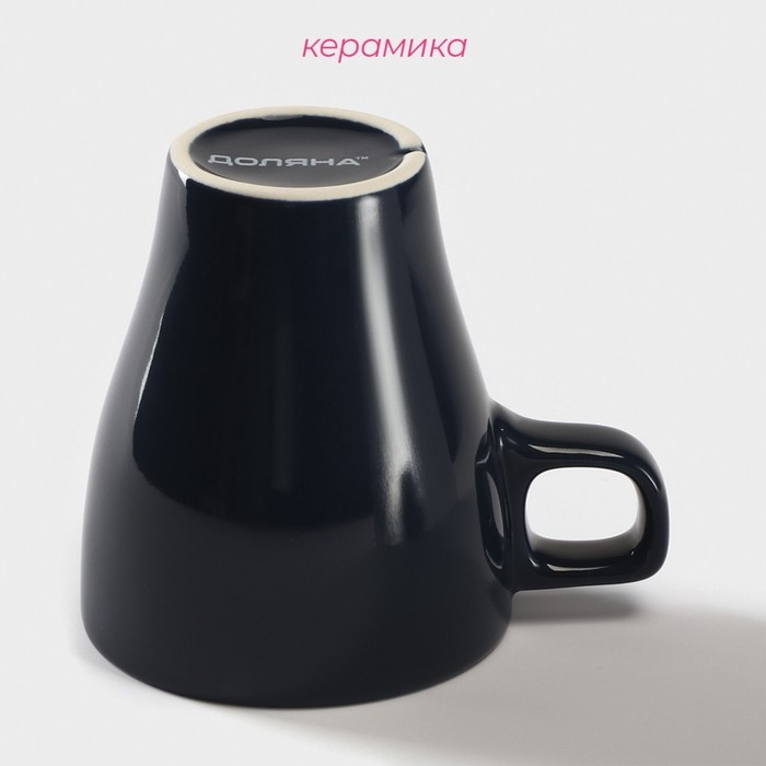 Кружка керамическая Доляна Coffee break, 280 мл, цвет синий Кружка керамическая Доляна Coffee break, 280 мл, цвет синий