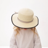 Шляпа для девочки MINAKU "Леди", размер 52-54, цвет экрю Шляпа для девочки MINAKU "Леди", размер 52-54, цвет экрю