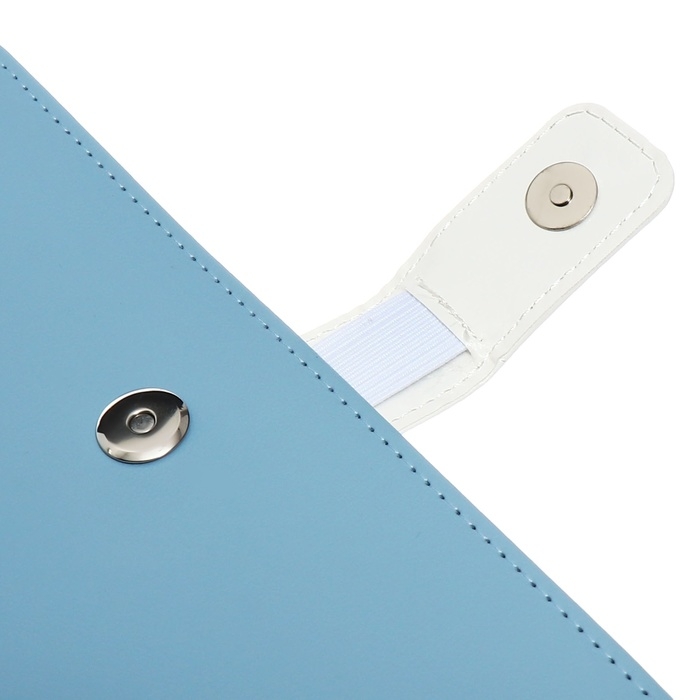 Органайзер на кольцах, А5, 128л, клетка, обл.кожзам, с хлястиком, Бизнес, голубой Органайзер на кольцах, А5, 128л, клетка, обл.кожзам, с хлястиком, Бизнес, голубой